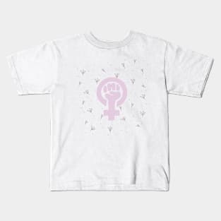 Pretty Pink Feminist Symbol Kids T-Shirt